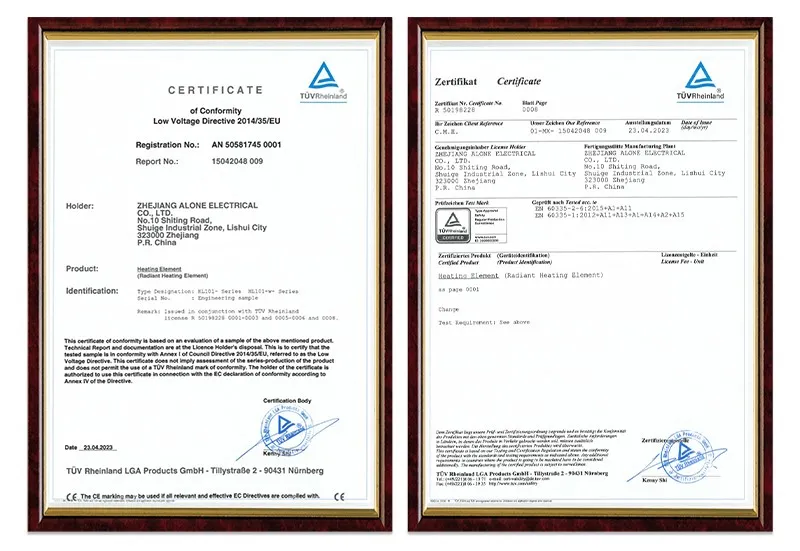 radiant heating element radiant heating element
